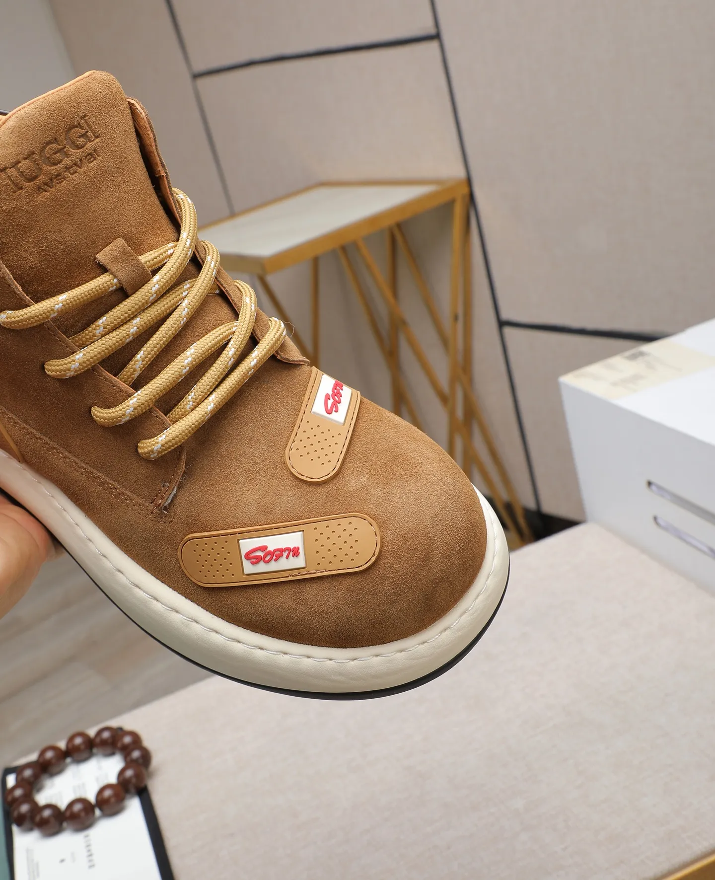 Men's shoes 💰680 IUGGI new retro presbyopia men's shoes, casual and versatile, full of high-end sense, fashionable, luxury and personalized style, joint style, retro presbyopia factor, full of handsome style, first layer suede cowhide, lining wool, rubber outsole, light and non-slip size: 39-44